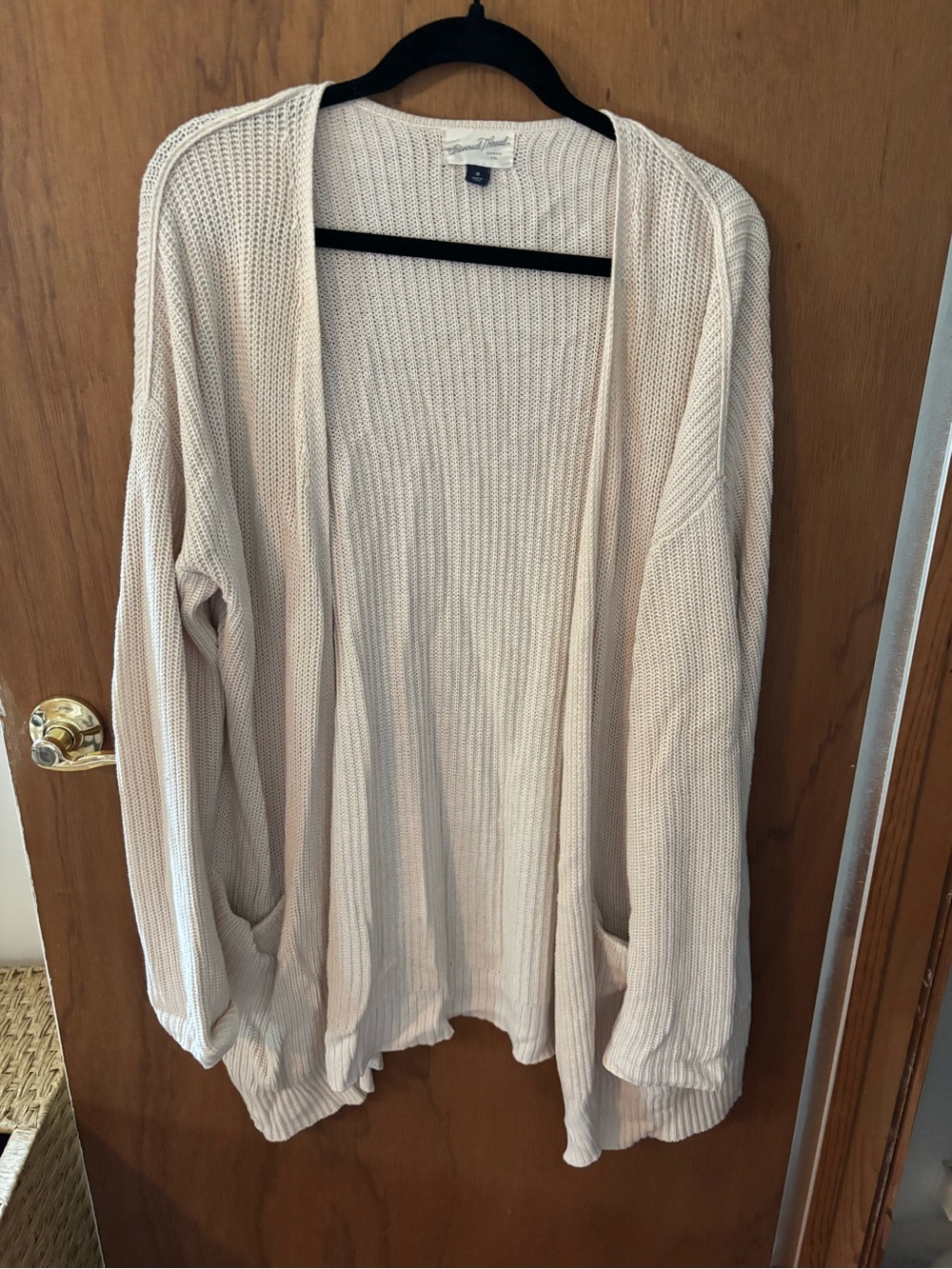 Chunky knit cream cardigan